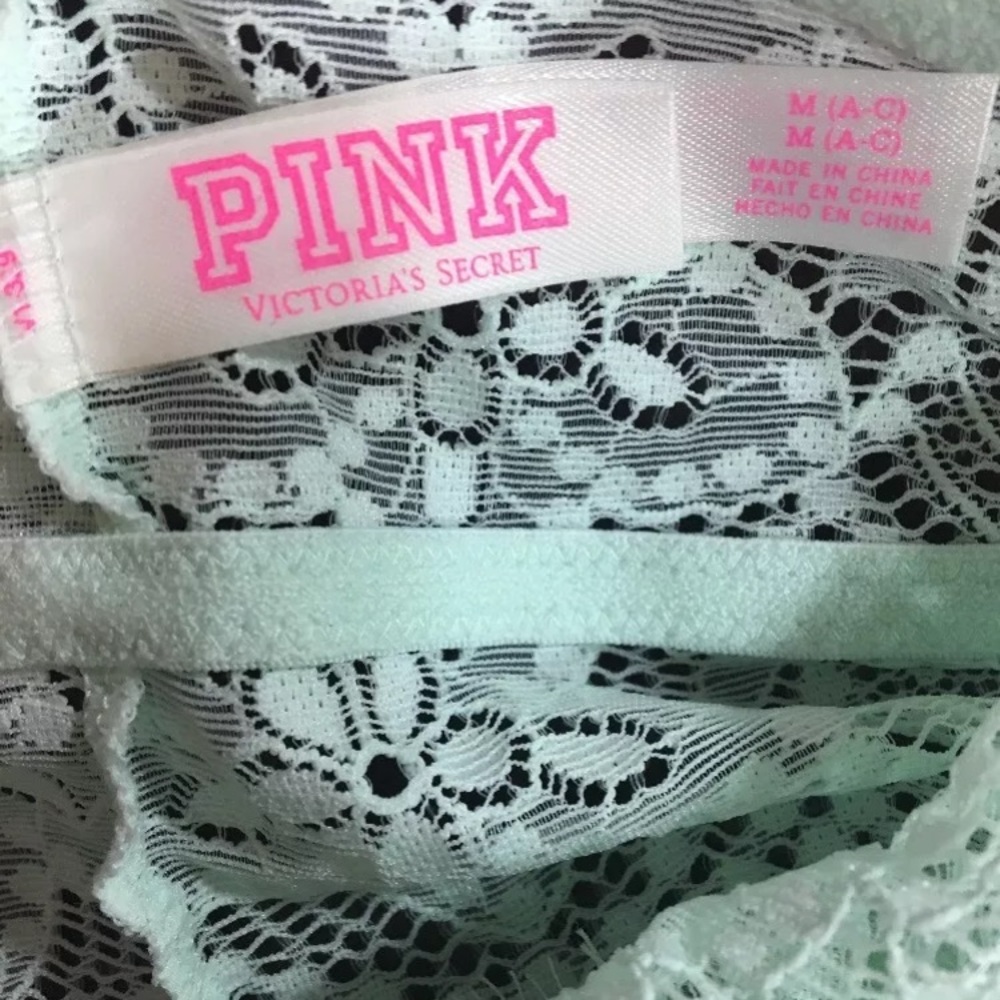 NEW PINK Victoria's Secret Mint High Neck Bra - M - Picture 6 of 6